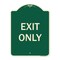 Signmission Designer Series Sign-Exit Only, Green Heavy-Gauge Aluminum, 24" H, 18" L, G-1824-9976 A-DES-G-1824-9976 - alternate 1